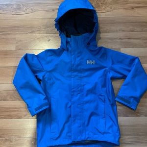Helly Hansen boys seven rain coat in blue